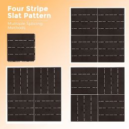 27 pcs Interlocking Deck Tiles Plastic Waterproof Outdoor Flooring 12" x 12"